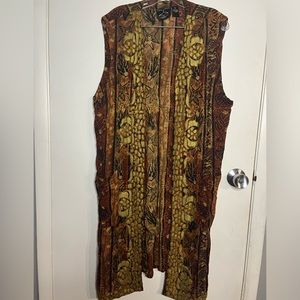 Boho Beaded Floorlength Vest/Cardigan
